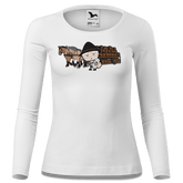 Da Oid Sinzer Pferdegespann Longsleeve Fitted Damen Weiss Neumuehle Front